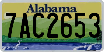 AL license plate 7AC2653