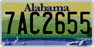 AL license plate 7AC2655