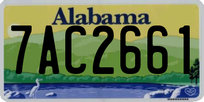 AL license plate 7AC2661