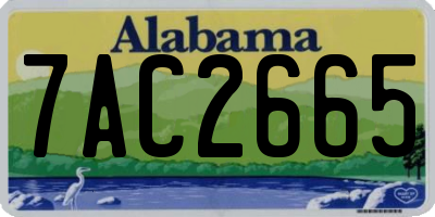 AL license plate 7AC2665