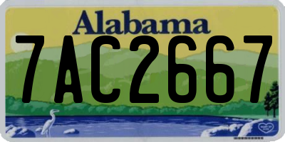 AL license plate 7AC2667