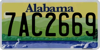 AL license plate 7AC2669