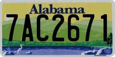 AL license plate 7AC2671