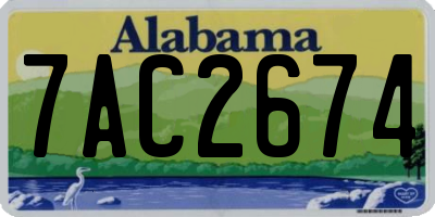 AL license plate 7AC2674