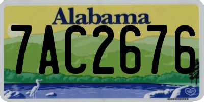 AL license plate 7AC2676