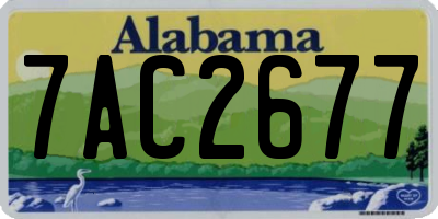 AL license plate 7AC2677