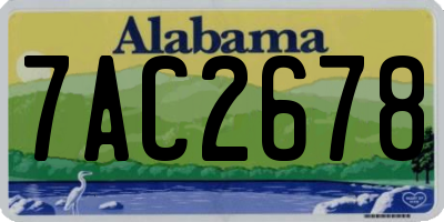 AL license plate 7AC2678
