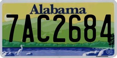 AL license plate 7AC2684