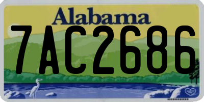 AL license plate 7AC2686