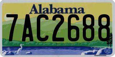 AL license plate 7AC2688