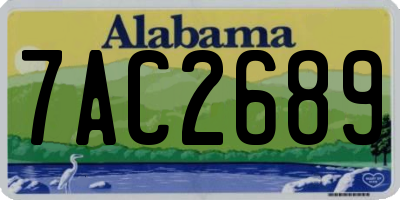 AL license plate 7AC2689