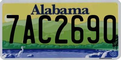AL license plate 7AC2690
