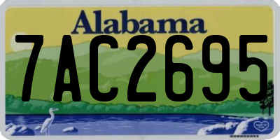AL license plate 7AC2695