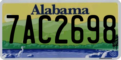 AL license plate 7AC2698
