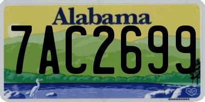 AL license plate 7AC2699