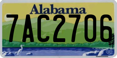 AL license plate 7AC2706