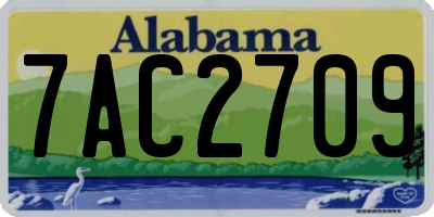 AL license plate 7AC2709