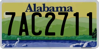 AL license plate 7AC2711