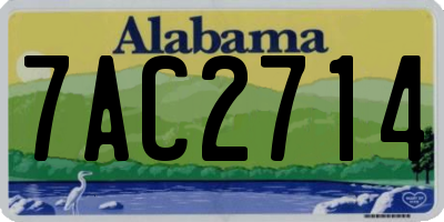 AL license plate 7AC2714