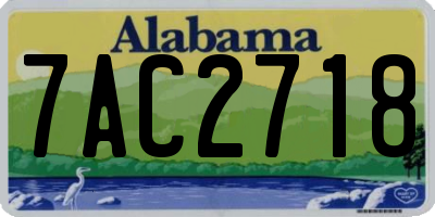 AL license plate 7AC2718