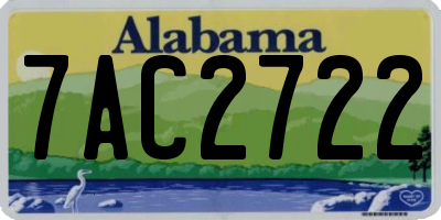 AL license plate 7AC2722