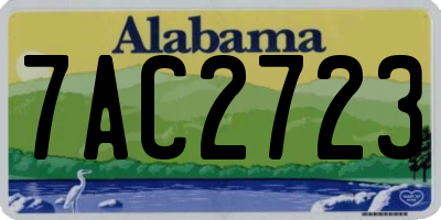 AL license plate 7AC2723
