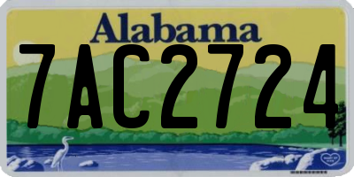AL license plate 7AC2724