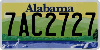 AL license plate 7AC2727