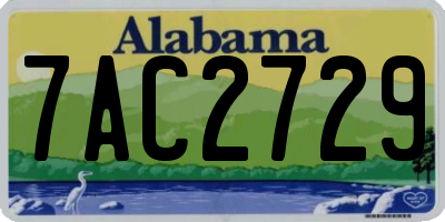 AL license plate 7AC2729