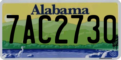 AL license plate 7AC2730