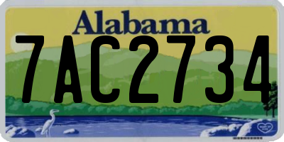 AL license plate 7AC2734