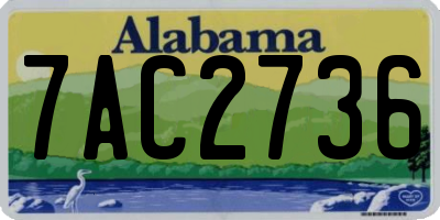 AL license plate 7AC2736