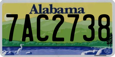 AL license plate 7AC2738