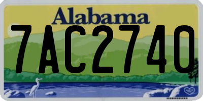 AL license plate 7AC2740