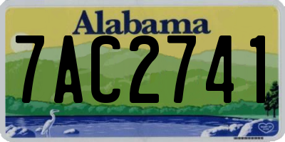 AL license plate 7AC2741