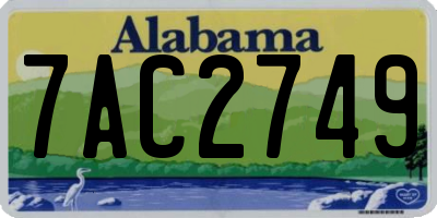 AL license plate 7AC2749