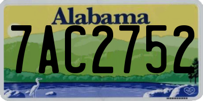 AL license plate 7AC2752