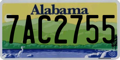 AL license plate 7AC2755