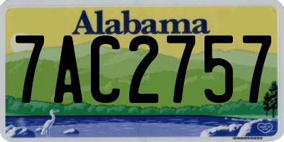 AL license plate 7AC2757