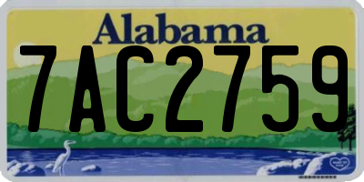 AL license plate 7AC2759