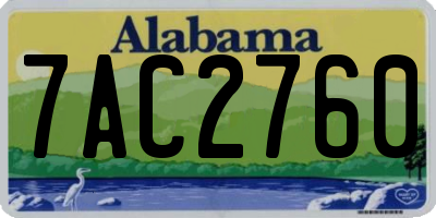 AL license plate 7AC2760