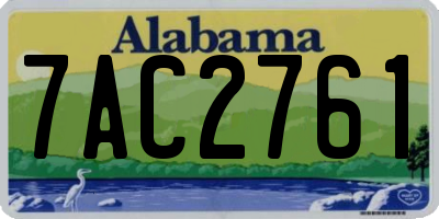 AL license plate 7AC2761