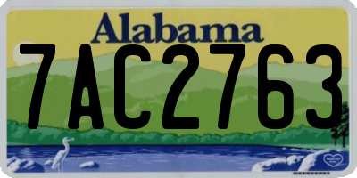 AL license plate 7AC2763