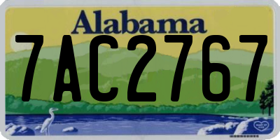 AL license plate 7AC2767