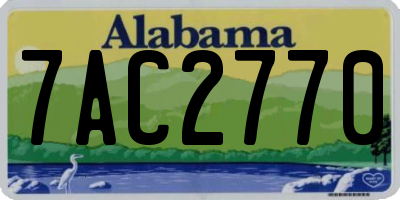 AL license plate 7AC2770