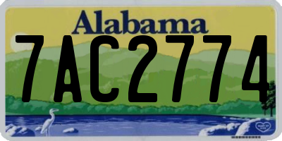 AL license plate 7AC2774