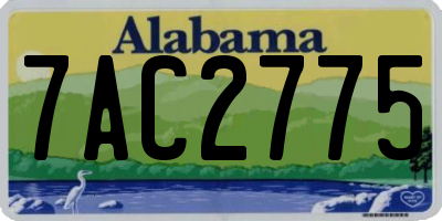 AL license plate 7AC2775