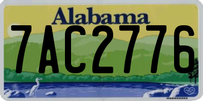 AL license plate 7AC2776