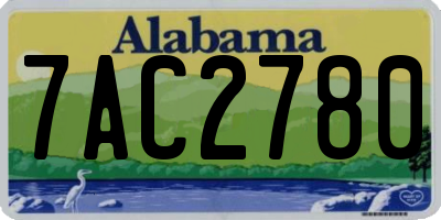 AL license plate 7AC2780