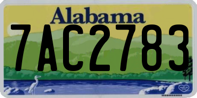 AL license plate 7AC2783